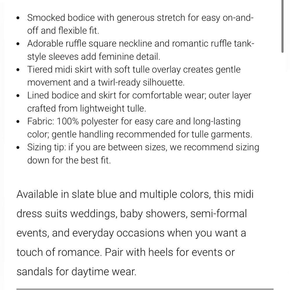 Baltic Born Emma Smocked Tulle Dress Light Blue L Wedding Party Garden Fairy - Picture 6 of 6